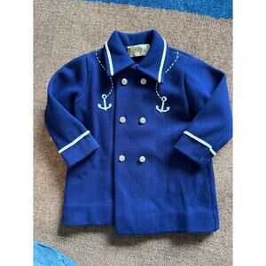 Little World Vintage Nautical Toddler‎ Coat - Size $T